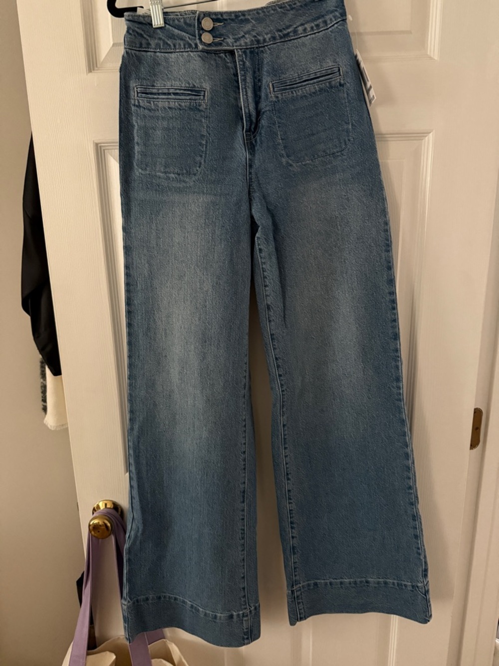 Habitual Wide-Leg High-Rise Jeans in Medium Blue